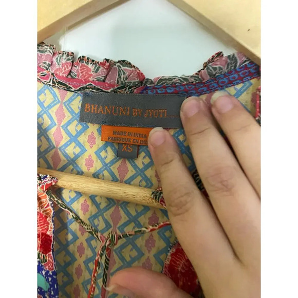 Anthropologie Bhanuni by Jyoti Peasant Print Top - Picture 7 of 11